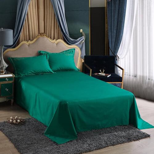 2020 new products 60 Count long staple cotton Bed cover Fitted Sheet Pillowcases 2/3 pcs Solid color embroidery Luxury Bedding