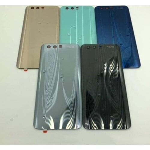 Original 3D Tempered Glass Back Cover For Huawei Honor 9 Spare Parts Back Battery Cover Door Housing + Camera Flash Lens