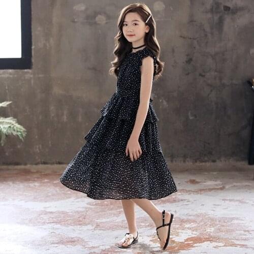 Girls Dress Summer Polka Dot Korean Version of The New Childrens Knee Dress Girls Clothes