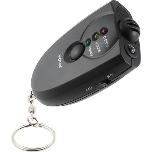 1PCS Portable Keychain Alcohol Tester Digital Alcohol Breath Tester Breathalyzer Analyzer LCD Detector Backlight Light