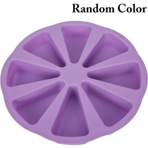 Silicone Mold Scone Pan Reusable DIY 8-Cavity Triangle Cake Pan Non-Stick Candy Mold Random Color Baking Mould Bakeware
