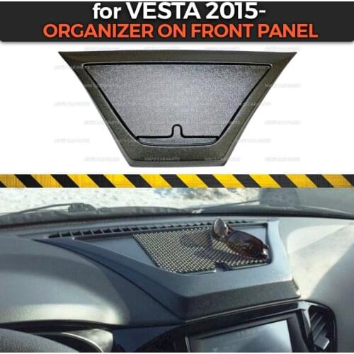 Triangular organizer on front panel for Lada Vesta 2015- plastic console ABS plastic embossed function car styling accessories