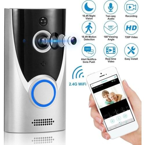 Outdoor HD Smart WiFi Video Doorbell Camera Visual Intercom With Chime Night vision IP Door Bell Wireless Home Security Camera