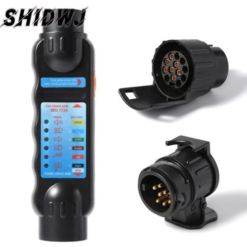 Mainly Durable Socket Tester Wiring Circuit Light Test Tool 12V 7-Pin Car Truck Trailer Plug