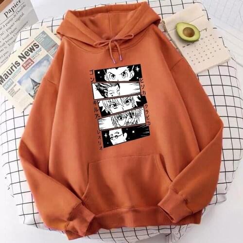 Japan Anime HUNTER HUNTER Funny Hooded Tops Male Autumn Hip Hop Sweatshirt Loose Streetwear Mens Sports Hoodies
