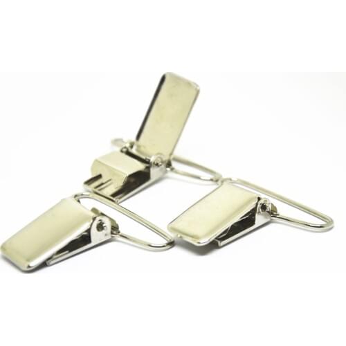 Suspender Clips Metal Rectange Paci Pacifier Holders Fabric Clip Sewing Hook Accessories15mm/20mm/25mm/30mm/35mm