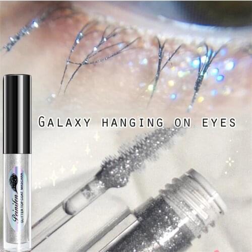 1PC Diamond Glitter Mascara Quick Dry Water Drop Makeup Long Lasting Waterproof Curling Thick Shine Shiny Eyelash Mascara