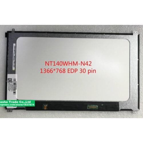 14" LCD Screen NT140WHM-N42 For Dell Latitude E7480 NT140WHM N42 For Dell DP/N 0YPGW5 YPGW5 30 Pin HD1366X768 Matte Panel