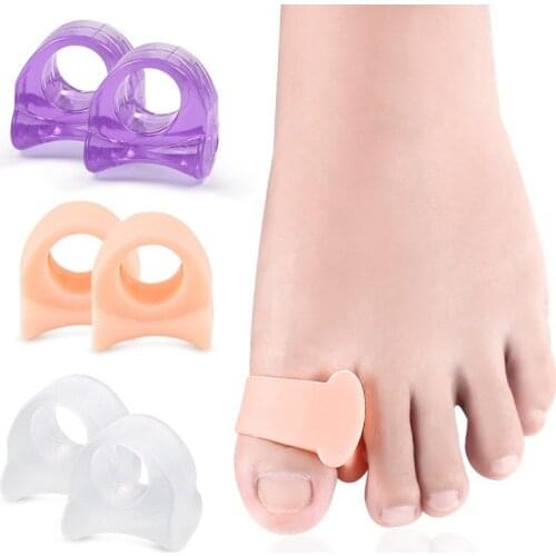 2Pcs Silicone Toes Separator Bone Ectropion Adjuster Toes Outer Appliance Big Hallux Valgus Corrector Foot Care Tools