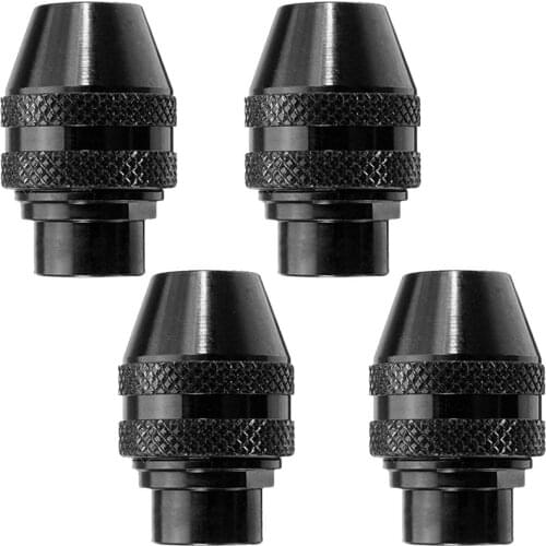 4 Pcs Quick Change Chuck Multifunction Universal Mini Keyless Drill Chuck for Dremel Electric Grinder Tool 0.4-3.2mm