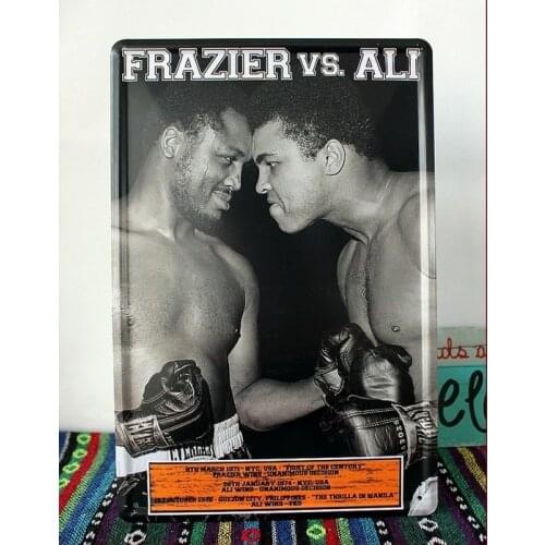 50pcs/lot Metal Sign shabby chic FRAZIER vs Ali decor painting Art Poster Vintage Antique Metal Tin Signs Decor home club bar A