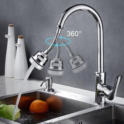 New 360 Degree Swivel Kitchen Faucet Aerator Adjustable Three Mode Sprayer Filter Diffuser Water Saving Nozzle Faucet Connector