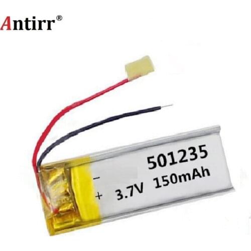3.7V 150mAh battery 501235 Lithium Polymer Li-Po li ion Rechargeable Battery For Mp3 MP4 MP5 GPS PSP mobile electronic part