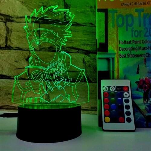 Anime Manga 3D Night Light For Home Lights Bulbs Living Room Decoration Led Lamp Gifts Decorations Childrens Desk Switch Usb