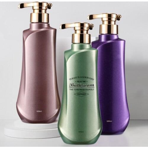 Cheongsam Shampoo Bottle Bathroom Body Soap Conditioner Empty Bottle Refillable Lotion Sub-bottle 300/500/750ML