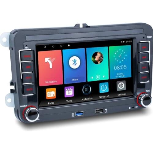 Android 8.1 2 Din Car radio Multimedia Player GPS Stereo For Volkswagen Skoda VW Passat Polo Golf Touran Sharan Jetta Caddy