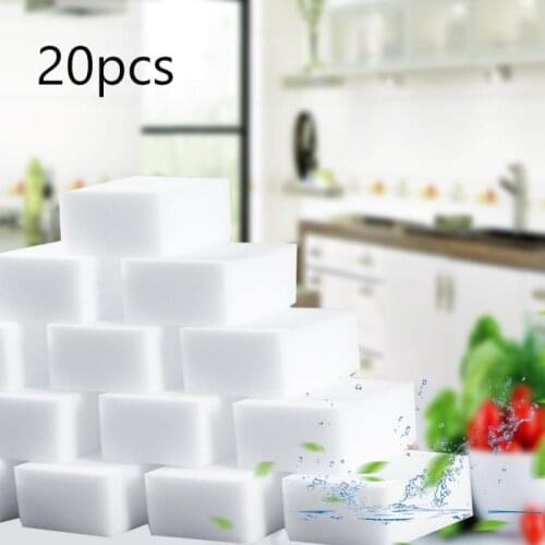 20pcs Cleaning Sponges Melamine Foam Sponge Sponge Eraser Melamine Cleaner For Kitchen Office Bathroom Dropshipping