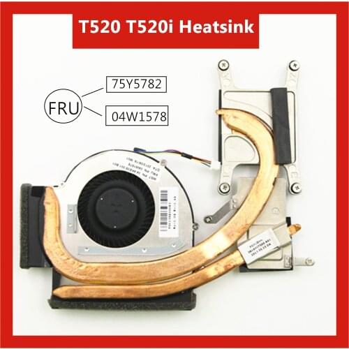 For Lenovo Thinkpad T520 T520i Heatsink CPU Cooler Cooling Fan FRU 75Y5782 04W1578