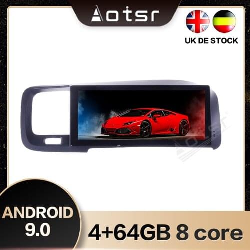 For Volvo S60 V60 2011-2017 LHD RHD Android 9.0 4+64GB Car GPS Navigation Radio Android Screen Multimedia Fast boot HD Screen