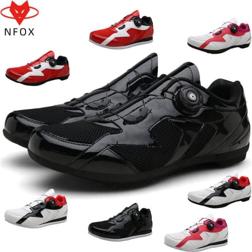 Mtb mountain bicycle men women mountainbike Synthetic Rubber Breathable Waterproof Lockless cycling shoes Red Black white Casual