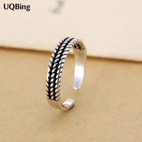 New Arrivals Retro Thai Silver Open Rings 925 Sterling Silver Rings For Girl Women Gift Jewelry
