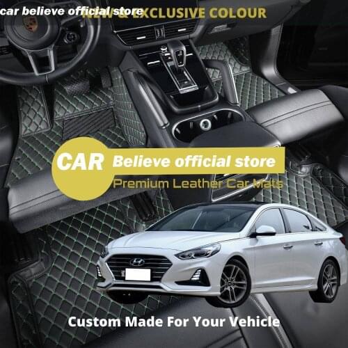 High quality Leather Car Floor mats for Hyundai Sonata LF 2015 2016 2017 2018 Carpets Rugs Pads Accessories