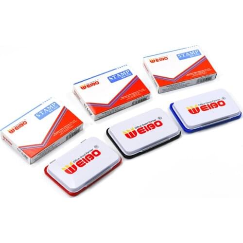 Red blue black ink paste Calligraphy Pad Stamp Vermilion inkpad Seal 8183- Painting Red Ink Paste School Office Writing Supplies