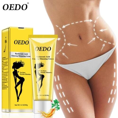 OEDO Hyaluronic Acid Ginseng Slimming Cream Whitening Cream To Reduce Cellulite Weight Loss Burning Fat Slimming Cream 40g