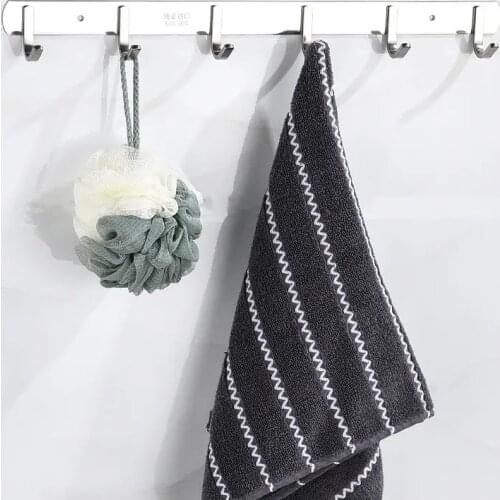 304 Stainless Steel Hooks Pasteable Clothes Wall Mounted Bathroom Clothes Towel Foldable Row Hooks Kitchen Bathroom accessories