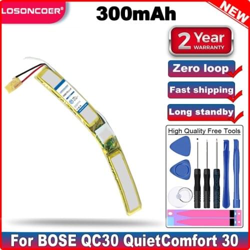 LOSONCOER 300mAh ABI400942, ABI-400942, PA-BS30 Battery for BOSE QC30, QuietComfort 30, QuietControl 30 Batteries