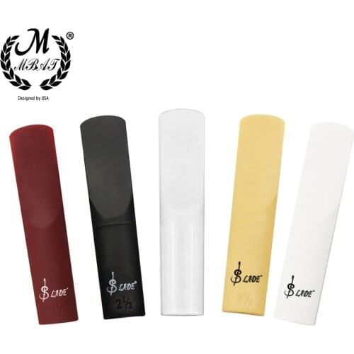 M MBAT Saxophone Reeds Professional Alto Saxophone Mouthpiece Resin Reeds Woodwind Instrument Accessories（Five Colors Available