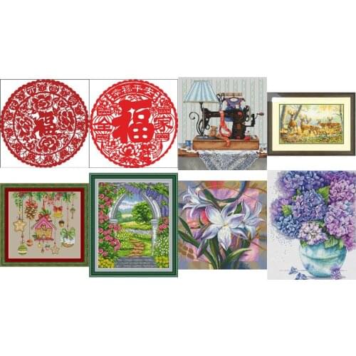 Four Seasons Magic Lodge 2 counted cross stitch package flower aida 22ct 25ct 18ct 14ct 11ct cloth people kit embroidery