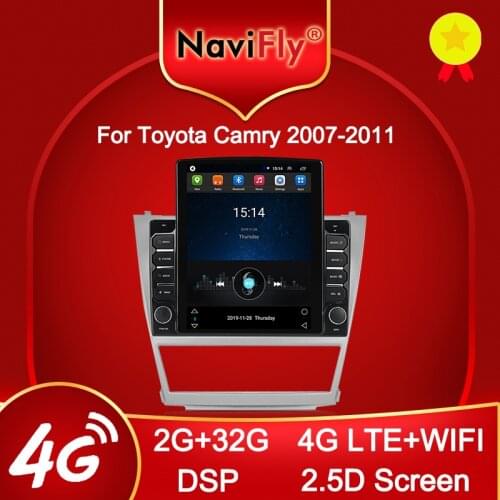 Navifly 9.7" Tesla style for Toyota Camry 6 XV 40 50 2006-2011 Android video Car radio multimedia player navigation gps No DVD