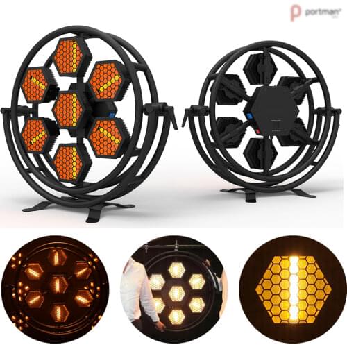 New Music Stage Lighting 7x60W LED Retro Flash Light DMX512 Professional Decorate Disco DJ Party Bar Stage Lamp Night Light