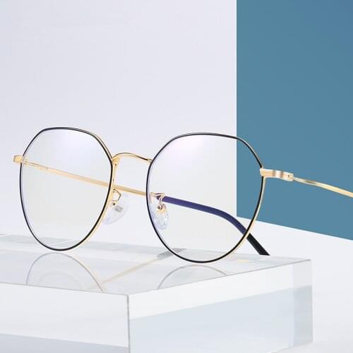Retro Blue Light Glasses Women Men Block Optical Frame Boy Girls Luxury Brand Ladies 2019 Alloy Reading Anti Reflective UV400