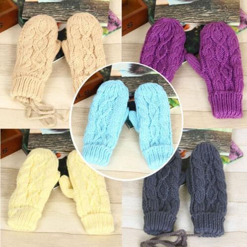 1pair Womens Winter Mittens Women Fingerless Knitted Gloves female gloves women Arm Warmer Winter Gloves