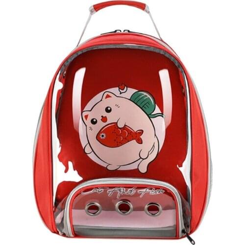 066F Cat Backpack Transparent Bubble Pet Carrier for Small Dog Portable Breathable Travel