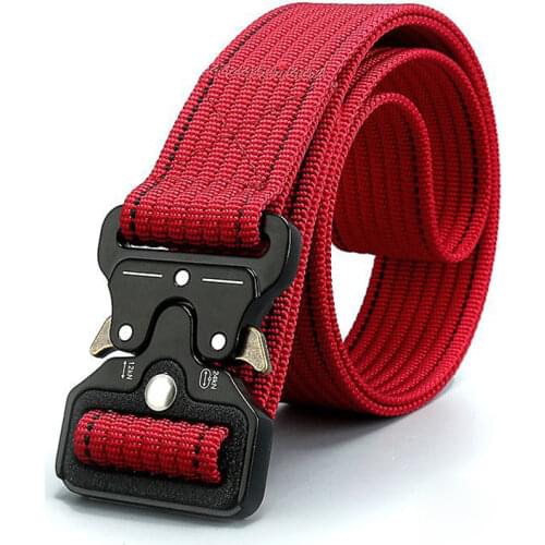 14 Types Outdoor Equipment Unisex Belt Nylon Tactical Designer Men Belts For Jeans Canvas Strap Metal Buckle Knitted Waist Belt