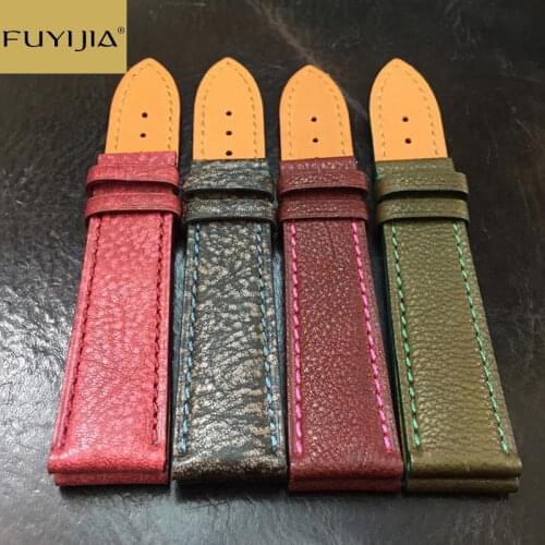 FUYIJIA Private Custom Watchbands Cowhide Strap 14MM 16MM 18MM 20MM 22MM Genuine Leather Belt Men Women Watch Band For Top Watch