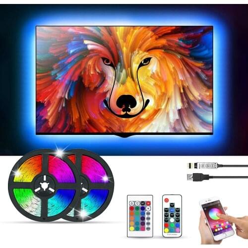 USB LED Strip DC 5V 50CM 1M 2M 3M 4M 5M Mini 3Key 24Key Flexible Light Lamp SMD 5050 Desktop Decor Screen TV Background Lighting