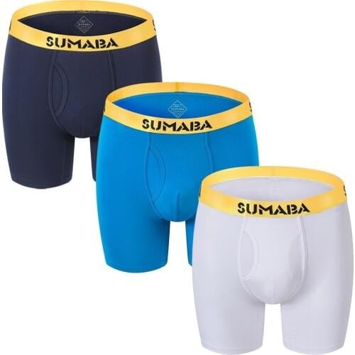 Mens Boxer-Shorts Underwear Loose Bamboo Boxer Briefs Solid Color Multicolor Combination 3 PCS/Lot Mens Panties Underpants