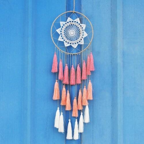 Dream Catcher Decoration Handmade Lace Tassel DreamCatcher Girls Kids Hanging Wind Chimes Dreamcatcher Home Mall Wall Decoration