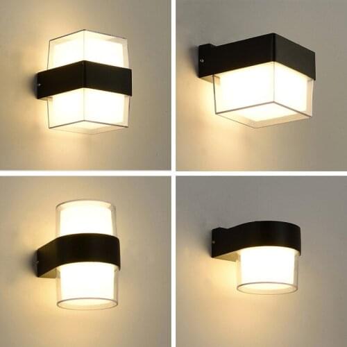 Outdoor Waterproof Modern Nordic Style Indoor Wall Lamps Living Room Porch Garden Lamp 9W 18W 110V 220V 230V