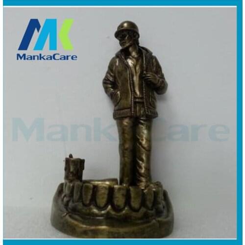 Vivid Thinker Coppery Resin Artwork Souvenir Craft Accessories Furnishing for Dental Gift, Clinic and Medical Decor