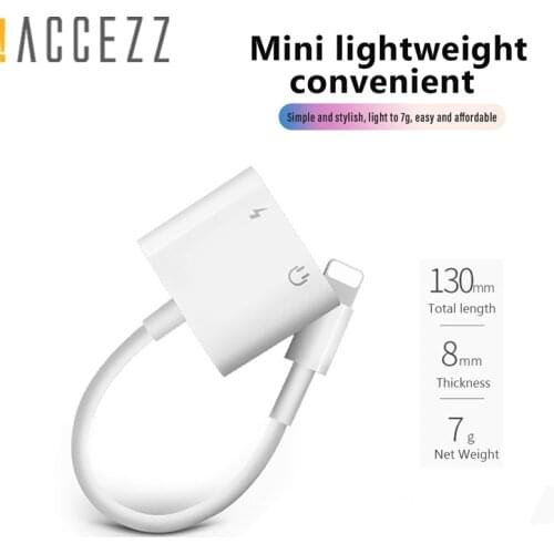 !ACCEZZ Charge Lighting Adapter For iPhone X 7 8 plus XS MAX Splitter 3.5mm Earphone Jack Listening Aux Cable Connecter Adapters