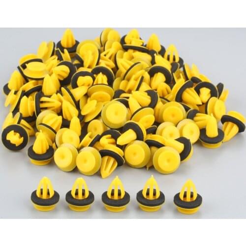 100PCS Auto Door Trim Panels Fastener Clips Plastic Fit For V W Golf Land Rover Land Rover Range Rover Chevrolet 10mm
