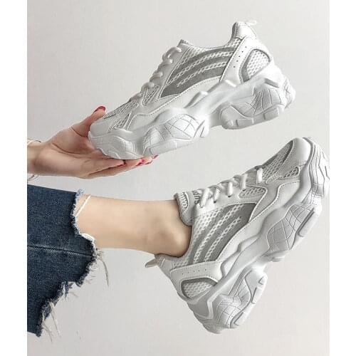 2020 New Platform Chunky Sneakers Women White Shoes Women Harajuku Trainers Autumn Walking Shoes Woman Baskets Femme