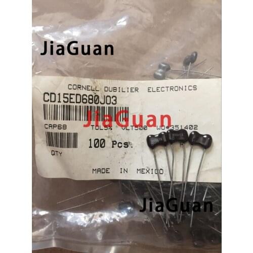 10PCS CDM Silver Mica 500V68PF 5% mica capacitor 500V 68P 68pF/500V CD15ED680J03