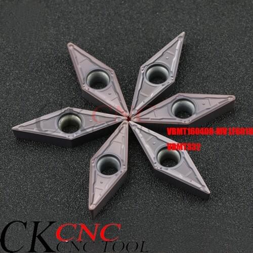 10pcs VBMT160408-MV LF6018 VBMT332 Single-sided inner hole Indexable turning tool Insert CNC Carbide Insert For stainless steel