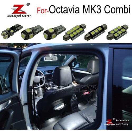 11pcs LED lamp Interior dome map Lights bulb Kit for Skoda for Octavia 3 MK III RS Combi 5E5 Estate (2013+)